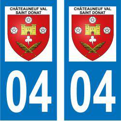 Sticker Plaque Châteauneuf-Val-Saint-Donat 04200