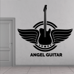 Sticker Mural Angel Guitar Rock - 1