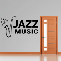 Sticker Mural Jazz Music Saxophone - 1