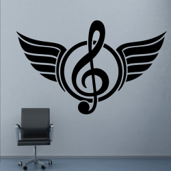 Sticker Mural Angel Key Music - 1