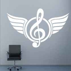 Sticker Mural Angel Key Music