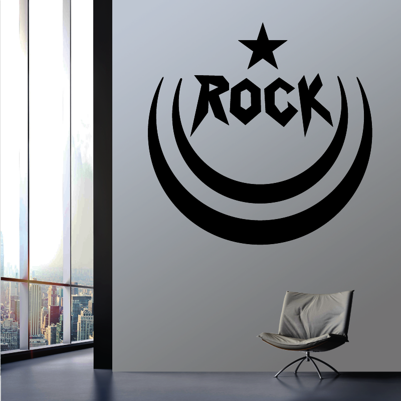 Sticker Mural Vague De Rock - 1
