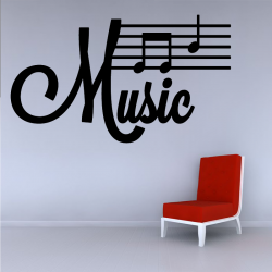 Sticker Mural Music Partition - 1