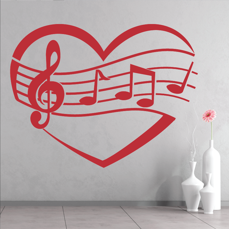 Sticker Mural Love Musique - 3