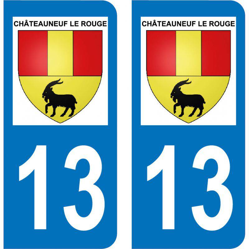 Autocollant  Plaque Châteauneuf-le-Rouge 13790