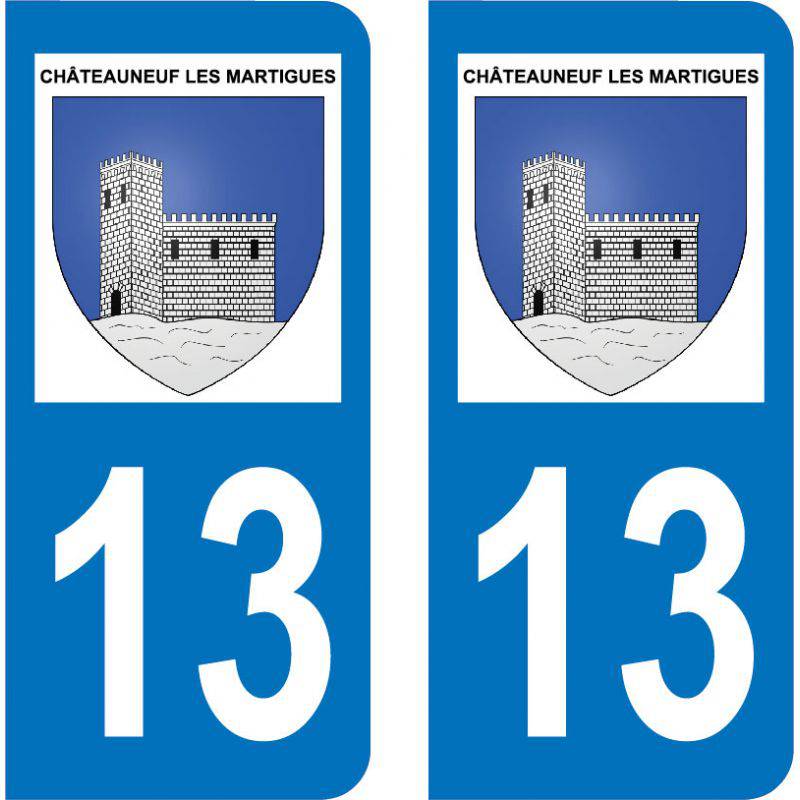 Autocollant  Plaque Châteauneuf-les-Martigues 13220