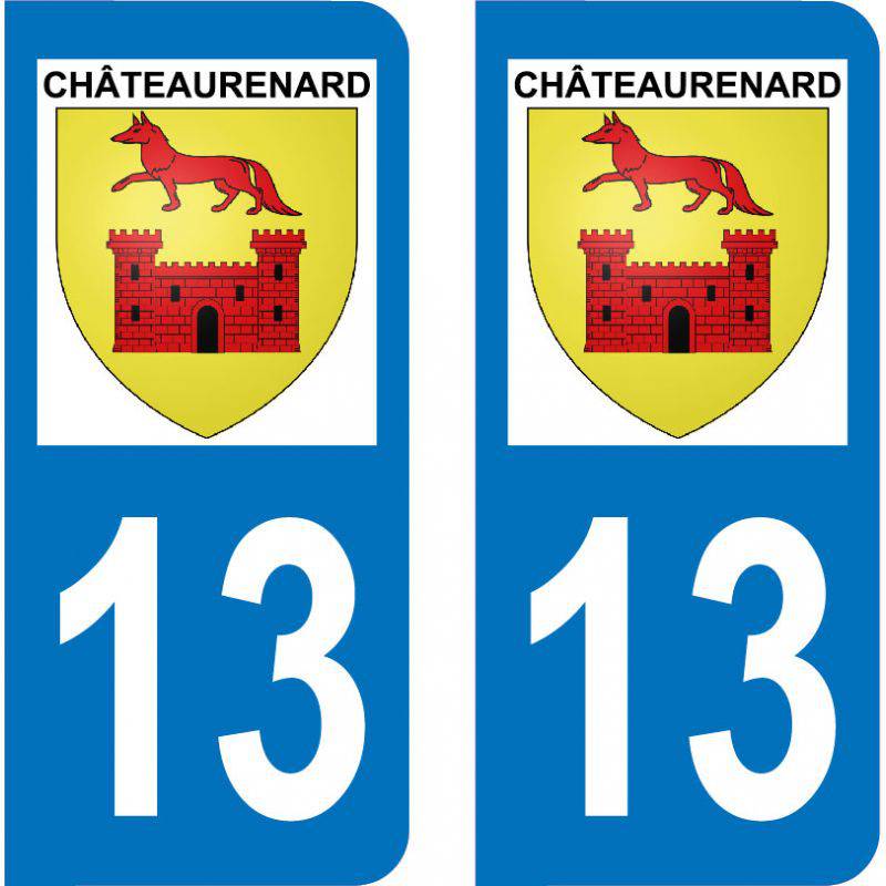 Autocollant Plaque Châteaurenard 13160