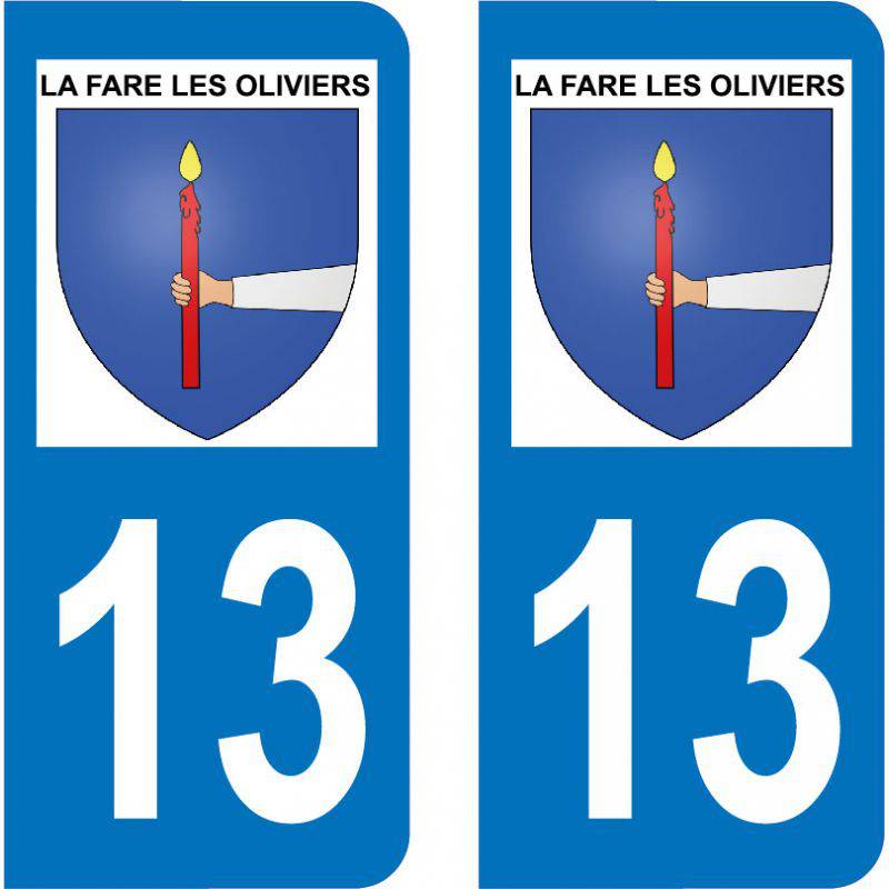 Autocollant Plaque La Fare-les-Oliviers 13580