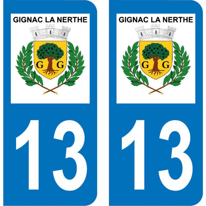 Autocollant Plaque Gignac-la-Nerthe 13180