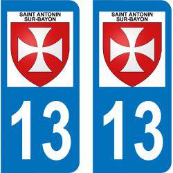 Autocollant Plaque Saint-Antonin-sur-Bayon 13100