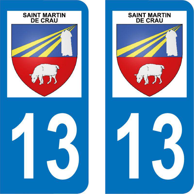 Autocollant  Plaque Saint-Martin-de-Crau 13310