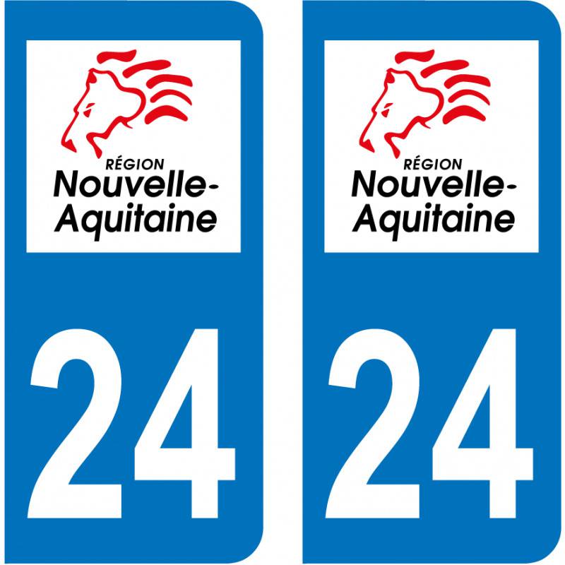 Logo De Plaque Immatriculation Dordogne 24 " FABRICATION FRANCAISE "