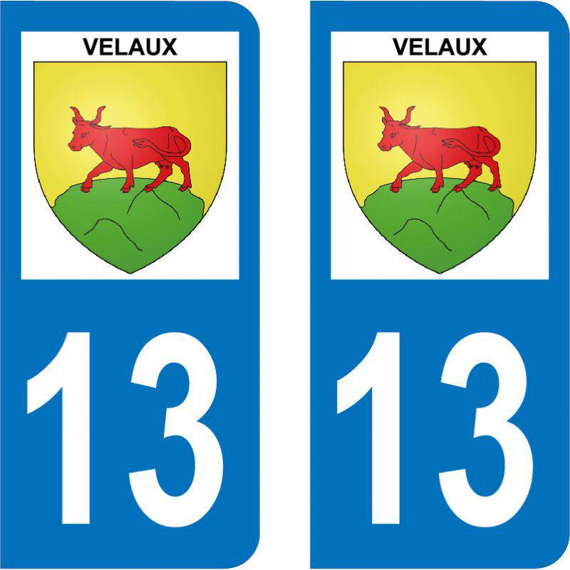 Autocollant Plaque Velaux 13880