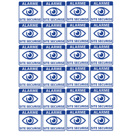 Lot De 4 Autocollants "Site Sous Surveillance" Logo 911 - Dissuasion Vol, Pour Vitrine, Voiture, Local