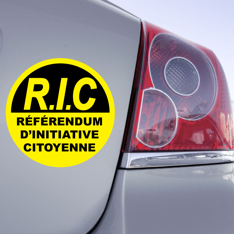 Autocollant R.IC. Référendum d’Initiative Citoyenne