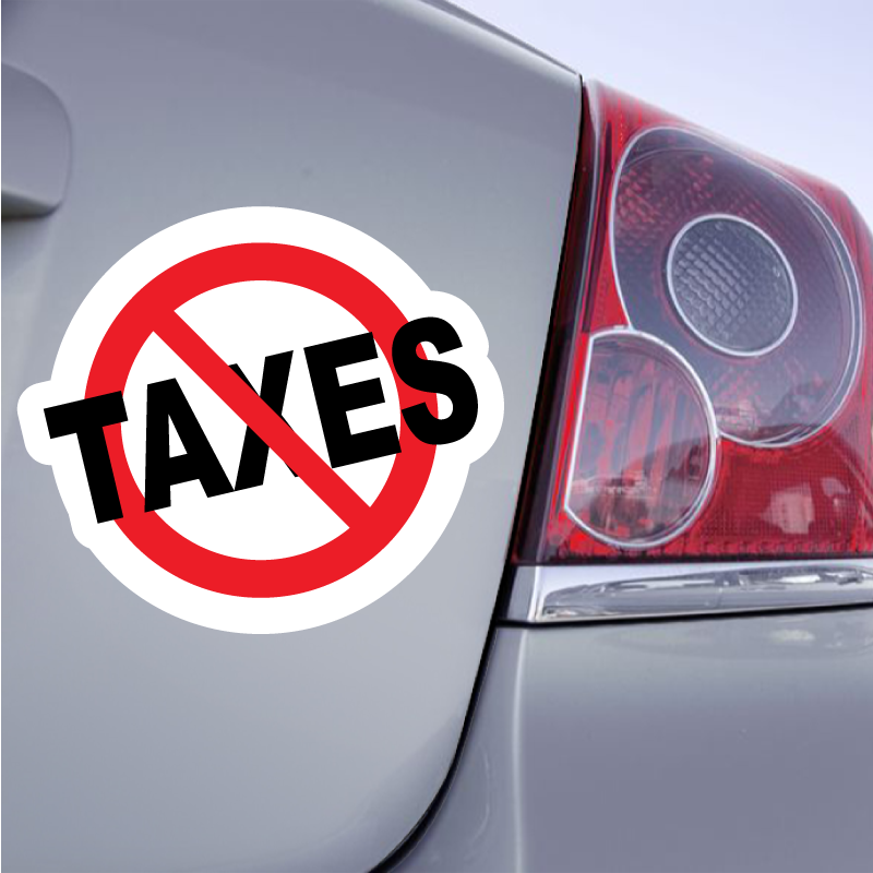 Autocollant interdit Taxes Stop Taxes
