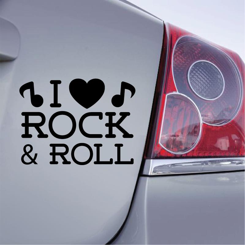 Sticker I love Rock & Roll - 1