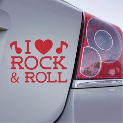 Sticker I love Rock & Roll
