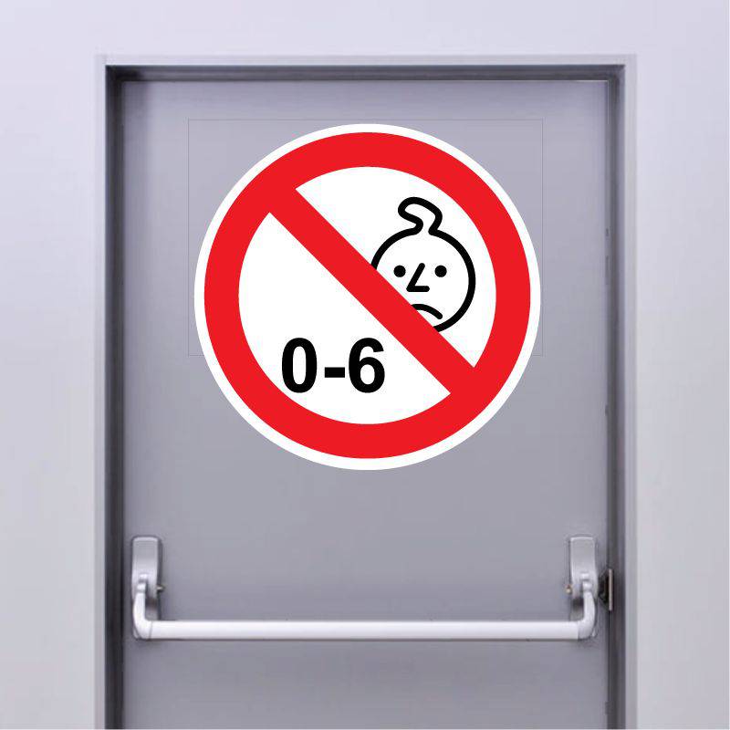 Sticker Interdit aux Aux Enfants De Moins De 6 Ans Sticker Interdit aux Aux Enfants De Moins De 6 Ans