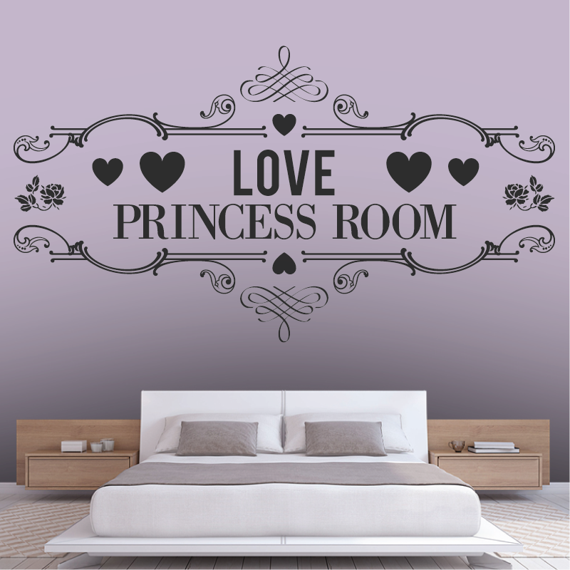 Sticker Mural Love Princess Room - 1