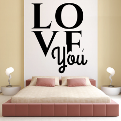 Sticker Mural Love You - 1