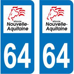 Sticker Plaque 64 Pyrénées-Atlantiques