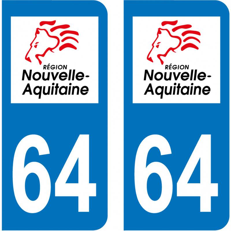 Sticker Plaque 64 Pyrénées-Atlantiques
