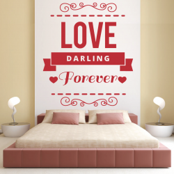 Sticker Mural Love Darling Forever