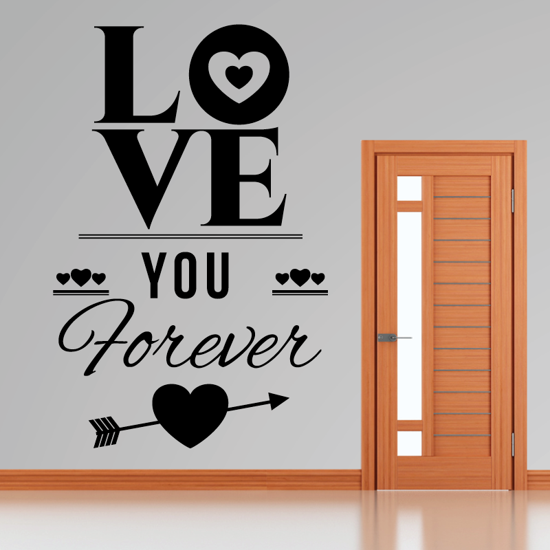 Sticker Mural Love You Forever - 1