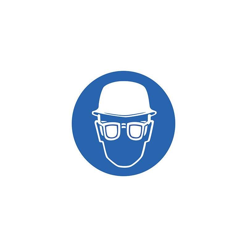 Picto Port casque lunette de sécurité - Sticker Communication