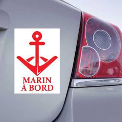 Sticker Marin à bord Ancre - 10
