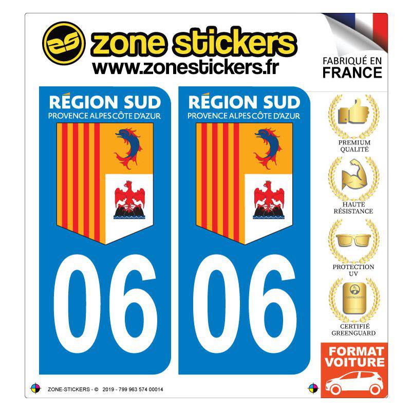 Sticker Plaque 06 Alpes Maritimes