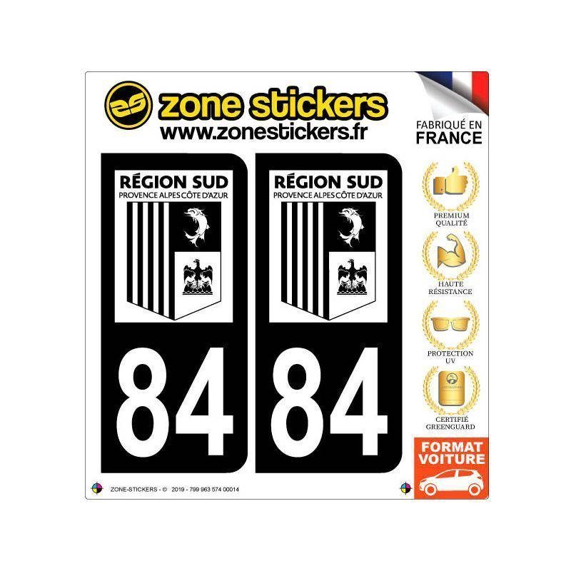 Sticker Plaque 84 Vaucluse - Noir Sticker Plaque 84 Vaucluse - Noir
