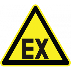  Sticker Panneau Danger EX Zone Atex