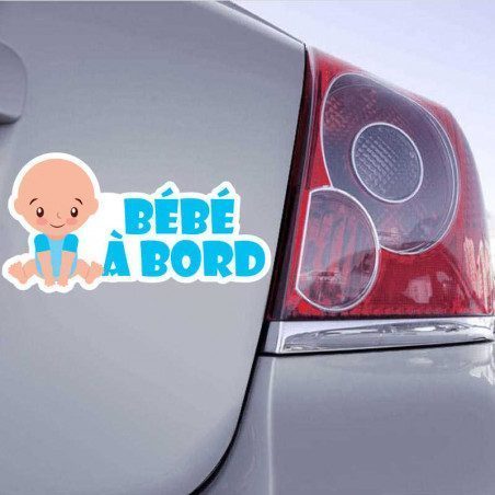 Autocollant "Bébé à Bord - Petit Biker (Harley)" - Sticker Voiture Moto, Dimensions 13,5cm, Vinyle Haute Qualité