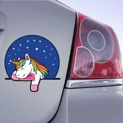 Sticker unicorn sleeping