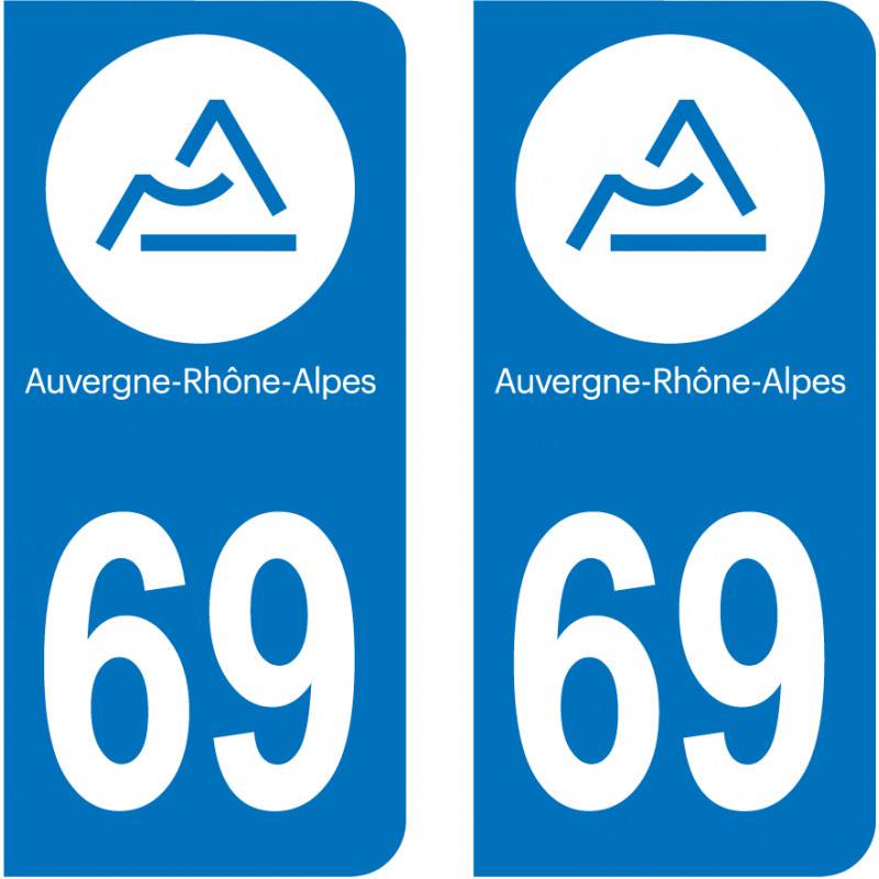 Autocollant Plaque 69 Rhône Autocollant Plaque 69 Rhône