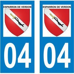 Sticker Plaque Esparron-de-Verdon 04800 - 2