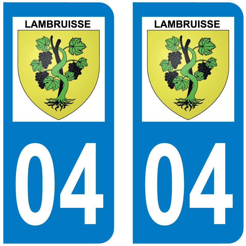 Sticker Plaque Lambruisse 04170 - 1