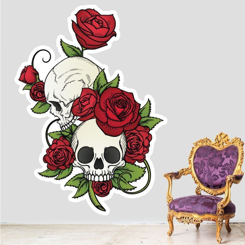 Sticker Crane et Rose Deco intérieur - 1