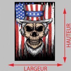 Sticker tête de mort USA Deco intérieur - 2