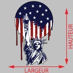 Sticker statue de la liberté drapeau USA Deco intérieur - 2