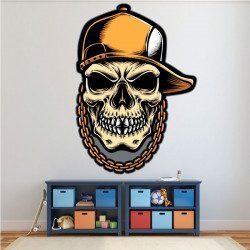 Sticker Tête de mort Ganster Deco intérieur - 1