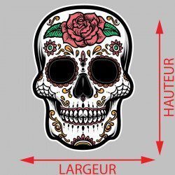 Sticker Tête de mort Calavera rose skull Deco intérieur - 2