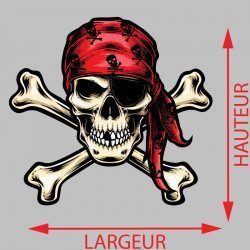 Sticker Tête de mort Pirate Deco intérieur - 2
