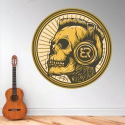 Sticker Skull Music Deco intérieur - 1