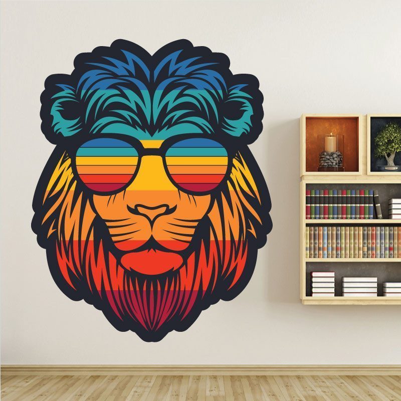 Sticker Lion Disco Deco intérieur - 1