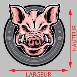 Sticker Cochon Faché Deco intérieur - 2