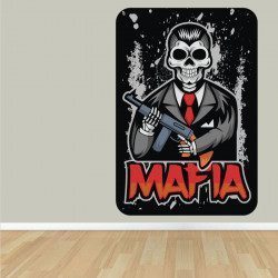 Sticker Mafia Tête De Mort Deco intérieur - 1