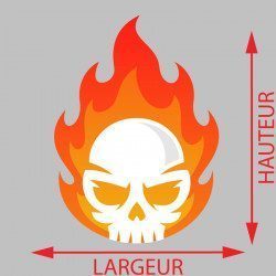 Sticker Tête de mort Flamme Deco intérieur - 2